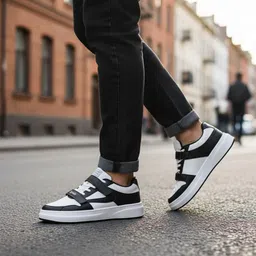 exson Men's Canvas Sports Shoes Running & Party Wear Shoes Lace Up & Velcro Shoes High Tops For Men-picture-27