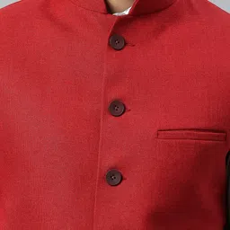 ESSAS club Mandarin Collar Jute Cotton Nehru Jacket image 5