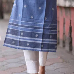 sun fashion and lifestyle Women's Reyon Slub Stitched Printed Regular Fit Straight Long Kurta for Women image 5