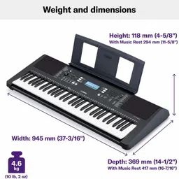 yamaha PSR-E373 PSR-E373 Digital Portable Keyboard image 3
