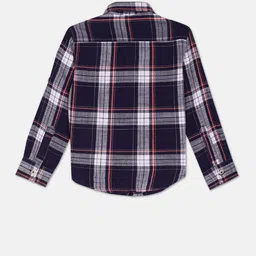 U.S. Polo Assn. Kids Boys Spread Collar Tartan Checked Pure Cotton Casual Shirt image 2