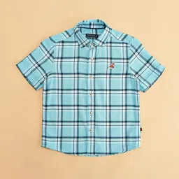 Pantaloons Junior Boys Tartan Checked Twill Cotton Casual Shirt image 2