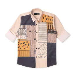 CAVIO Boys Standard Opaque Abstract Printed Cotton Casual Shirt image 2