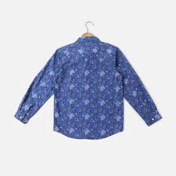 Allen Solly Junior Boys Slim Fit Floral Opaque Printed Cotton Casual Shirt image 2