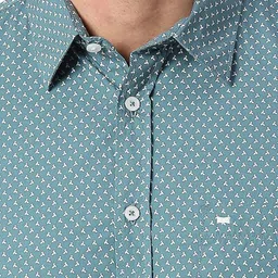 Basics Slim Fit Spread Collar Full Sleeves Cotton Shirt image 2