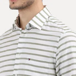 Tommy Hilfiger Men Horizontal Stripes Opaque Striped Casual Shirt image 2