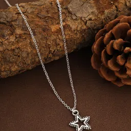 boghra sales Pack of 4 Sterling Silver Finished Necklace Chain for Girls,Women Cubic Zirconia, Diamond, Crystal Silver, Sterling Silver Plated Silver, Sterling Silver, Alloy Chain image 2