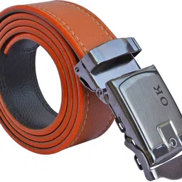 loopa Men Formal Tan Synthetic Belt image 2