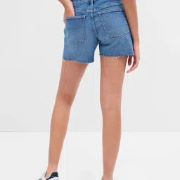 gap Lightly Washed Distressed Denim Shorts image 2