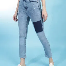 freehand Washed Distressed Straight Fit Jeans image 2