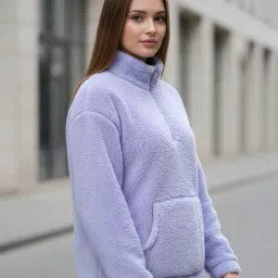 Shein Medium Length Drop Shoulder Textured Sweatshirt image 2