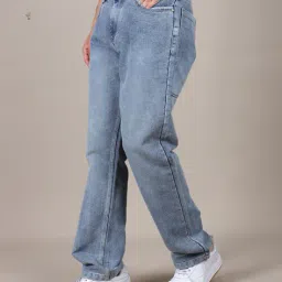 Shein Full Length Stone Wash Carpenter Style Jeans image 2