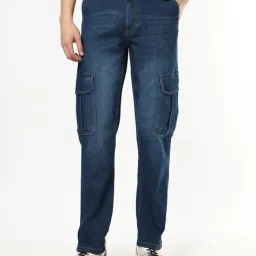 buda jeans co Men Mid-Wash Slim Fit Cargo Jeans image 2