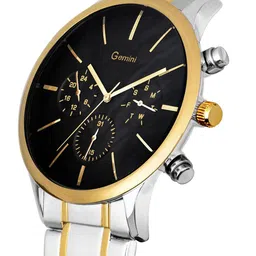 GEMINI Men Dial & Stainless Steel Bracelet Style Straps Analogue Multi Function Watch BNS 90134BM02 image 3