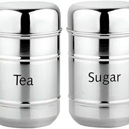 krishna creation Stainless Steel Tea Coffee & Sugar Container - 500 ml image 2