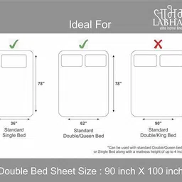 labham Cotton King Flat 180 TC Floral Bedsheet image 5