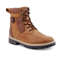 bacca bucci Women Textured Genuine Leather Regular Boots image 4