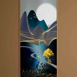 art street Multicolour Engineered Wood Art Print image 2