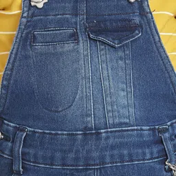 Peppermint Girls Flared Denim Dungaree image 2