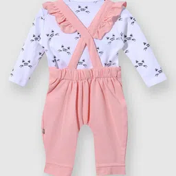 Moms Love Infant Girls Printed Rompers With T-Shirt image 2