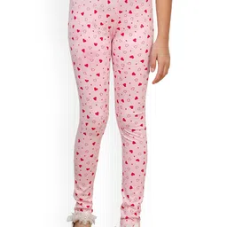 IndiWeaves Girls Pack of 3 Printed Pure Cotton Ankle Length Leggings image 5