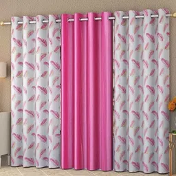 albania draps 152 cm (5 ft) Window Polyester Semi Transparent Curtain (Pack Of 3)-picture-27