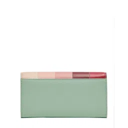 Chumbak Women Blue & Pink Colourblocked PU Envelope Wallet image 2