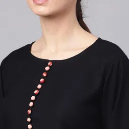 Idalia Round Neck Straight Kurta with Trousers image 2