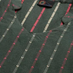 KALINI Mandarin Collar  Woven Design Kurta with Trousers image 2