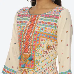 Rangriti Ethnic Motifs Printed Kurta with Palazzos image 2
