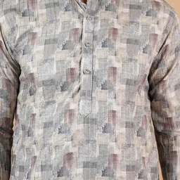 Wintage Geometric Printed Straight Kurta With Pyjamas image 2