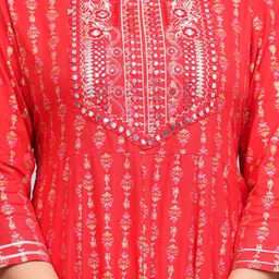 SGRF Ethnic Motifs Printed Regular Thread Work Kurta with Palazzos & With Dupatta image 2