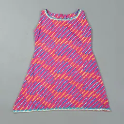 Rangpur Girls Leheriya Printed Gotta Patti Pure Cotton Kurta with Dhoti Pants image 2