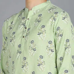 HERE&NOW Floral Printed Regular Kurta with Pyjamas image 2