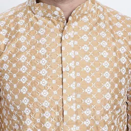 SOJANYA Ethnic Motifs Embroidered Regular Kurta With Churidar image 2