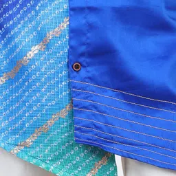 here&now x kinder kids Kinder Kids Boys Blue Pure Cotton Kurta with Pyjamas image 2