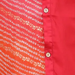 here&now x kinder kids Kinder Kids Boys Red Pure Cotton Kurta with Pyjamas image 2