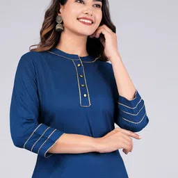 KALINI Regular Gotta Patti Kurta With Trousers image 5