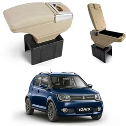 oshotto PU Leather AR-01 Car Armrest Console Box For IGNIS Beige Car Armrest-picture-23