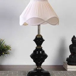 new era Off White Shade Table Lamp With Shade Table Lamp With Iron Base image 2