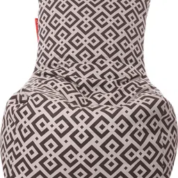 style homez XXXL Cotton Canvas Geometric Printed Fillers Bean Bag Chair With Bean Filling image 2