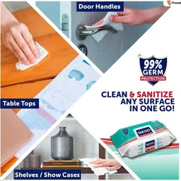 neko Germ Protection Wipes for Multi-surfaces | Large (200 mm X 200 mm) - Lid Pack image 2