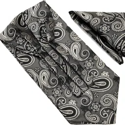 VOICI Mens Ascot Necktie and Pocket Square Cravat-picture-17