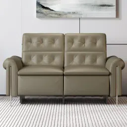 Splendor Motorised Leather 2 Seater Recliners With Usb & Type C Charging Ports In Green Color-image-1