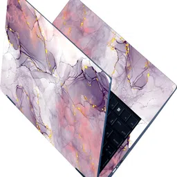 Anweshas Full Body Laptop Skin Fits Size Upto 15.6 Inches - Purple Shaded Marble Design Self Adhesive Vinyl Laptop Decal 15.6-picture-12