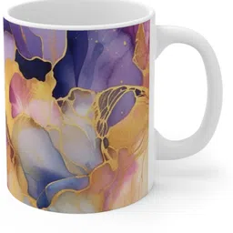 vihaan fashions Abstract Marble Art Coffee, 1423-White Ceramic Coffee Mug image 2