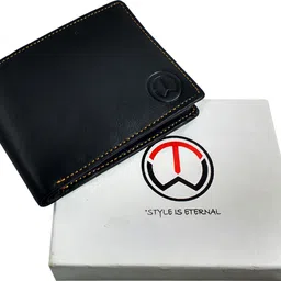 tnw Men Casual, Formal Black Genuine Leather Wallet - Regular Size image 4