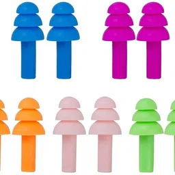 morbee 5 Pairs -Ear Plugs Soft Silica Gel Noise Reduction /Reusable Ear Plug-picture-26