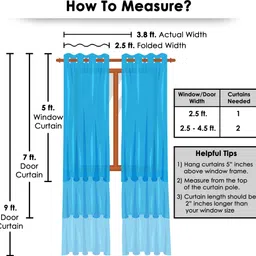 bedspun 215 cm (7 ft) Polyester Semi Transparent Door Curtain Single Curtain image 4