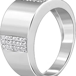 giva Sterling Silver Zircon Rhodium Plated Ring image 5